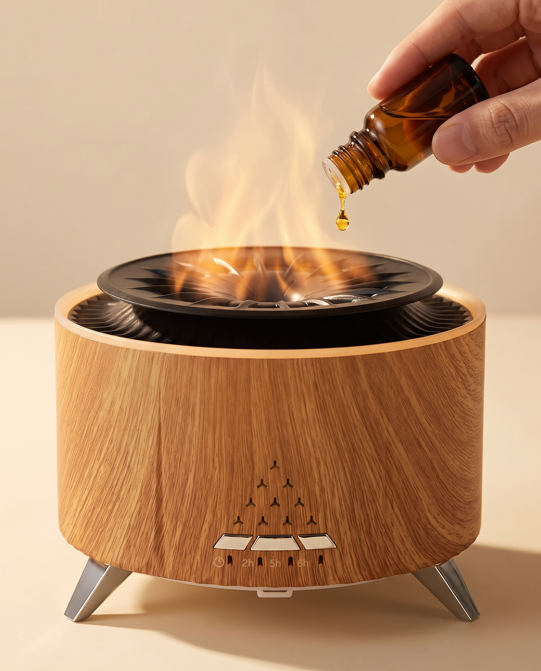 Flame Glow Diffuser with White Noise