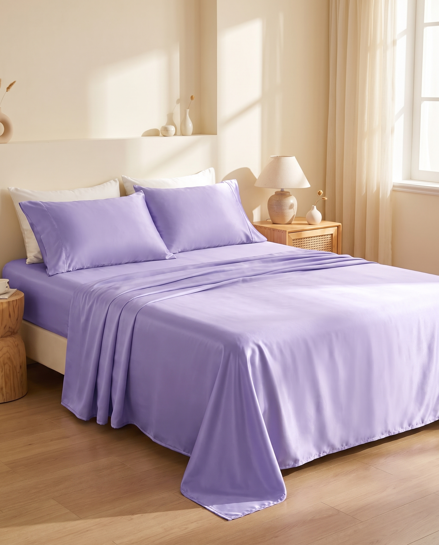 Satin Sheet Set, Lavender