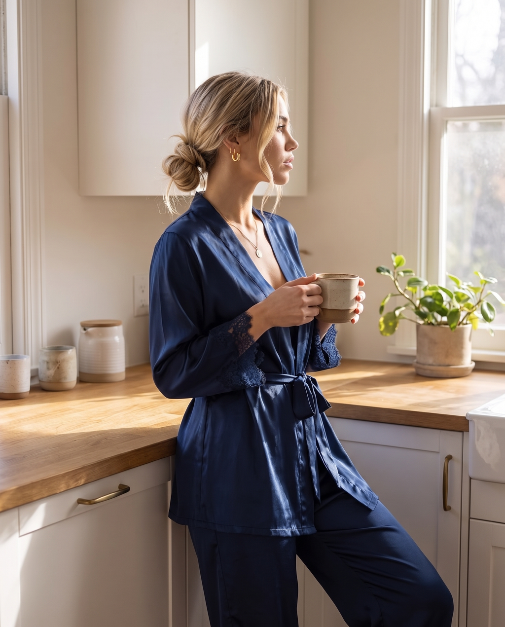 Silk Long Pajama Set