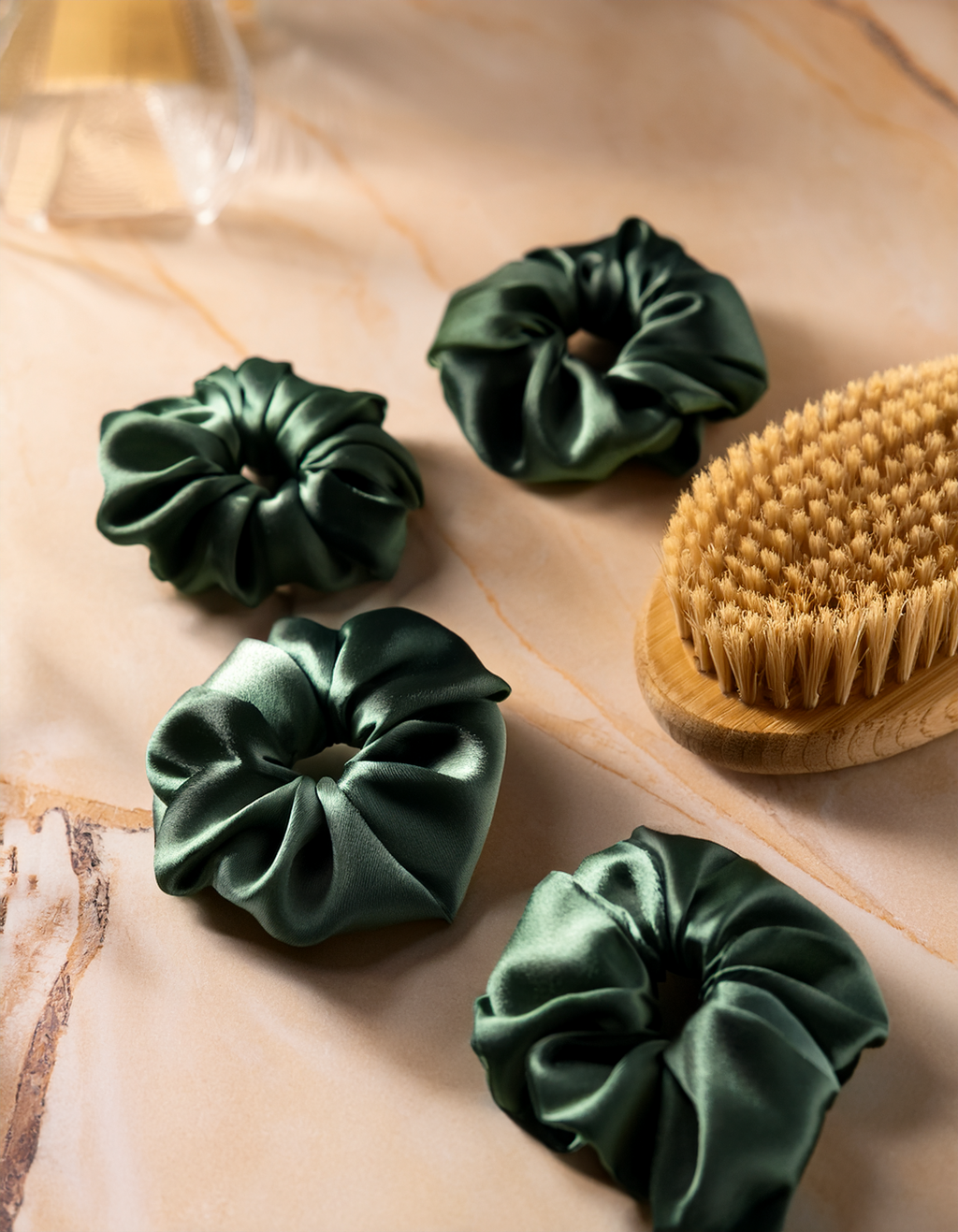 Satin Scrunchie Trio, Forest