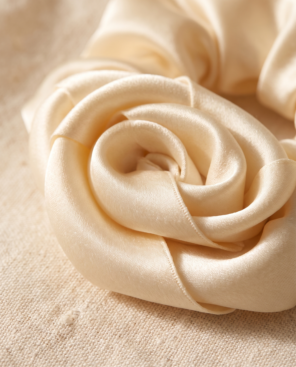Satin Rose Scrunchie